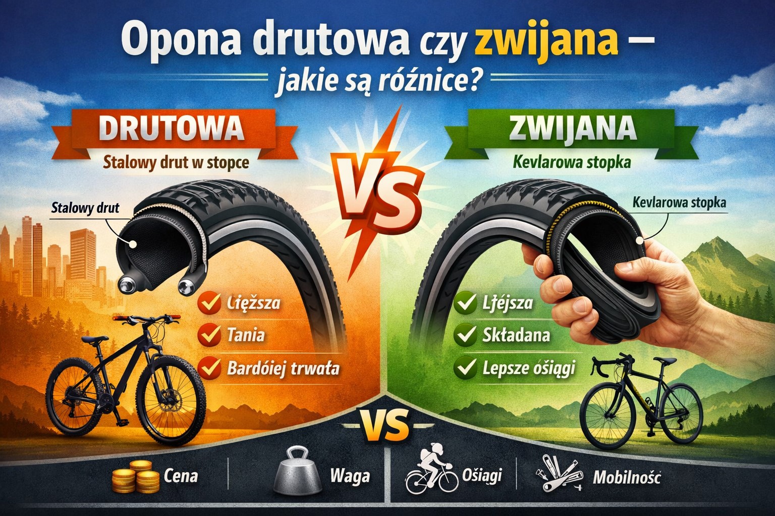 Read more about the article Opona drutowa czy zwijana – jakie są różnice i którą wybrać?